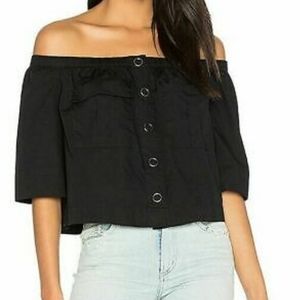 Free People Head Over Heels Off the Shoulder Top Blouse XS